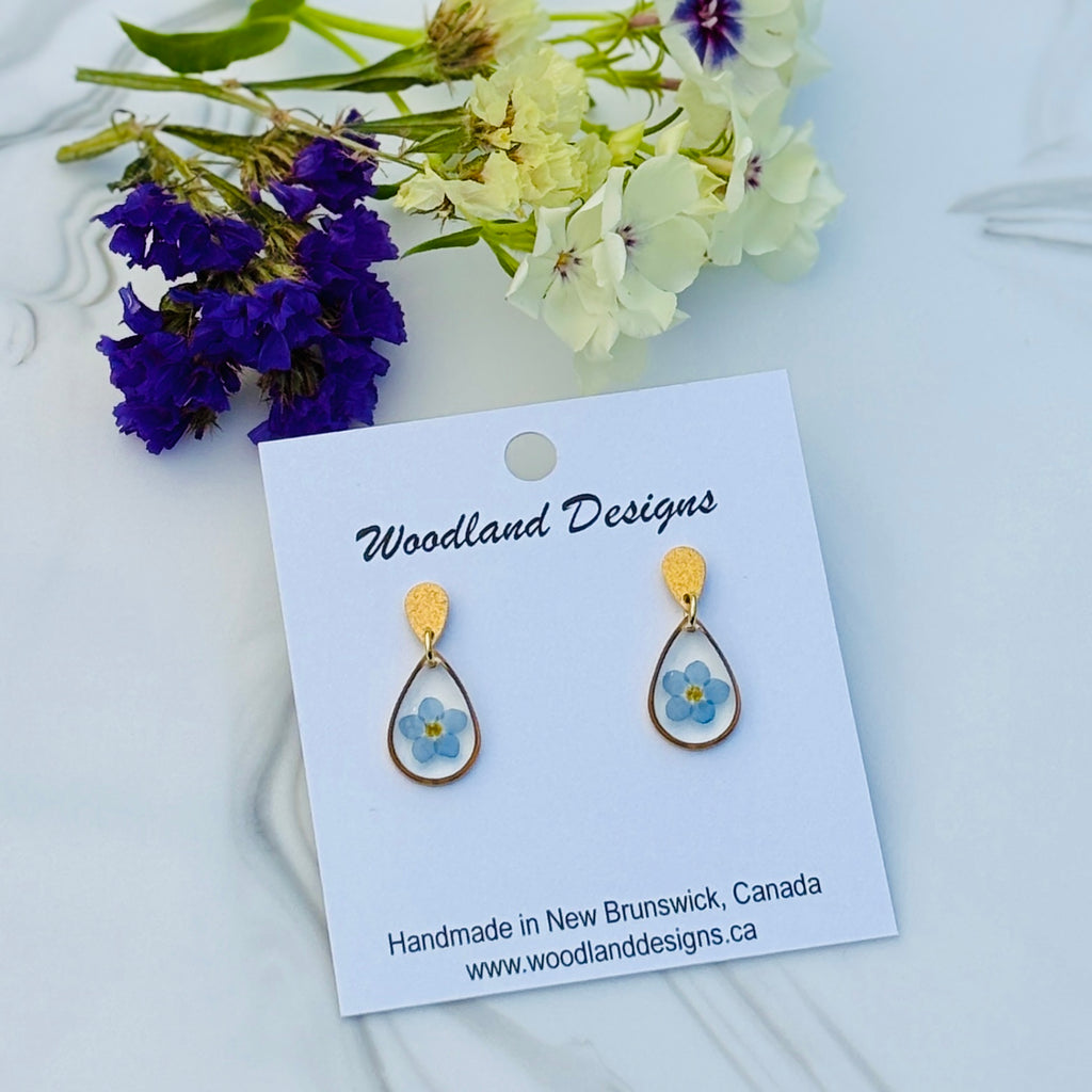 Forget-Me-Not Double Teardrop Earrings