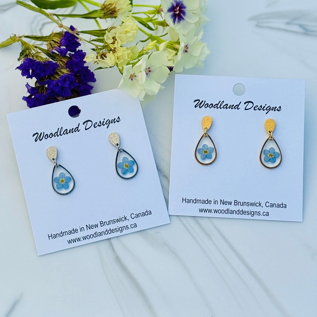 Forget-Me-Not Double Teardrop Earrings