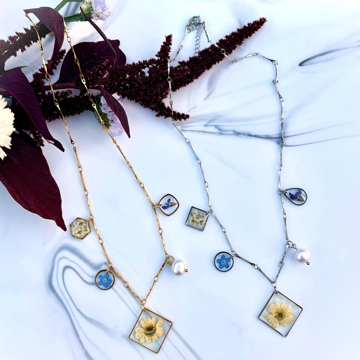"Elara" Charm Necklace - Gold or Stainless