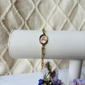 Pink Queen Annes Lace Paperclip Bracelet