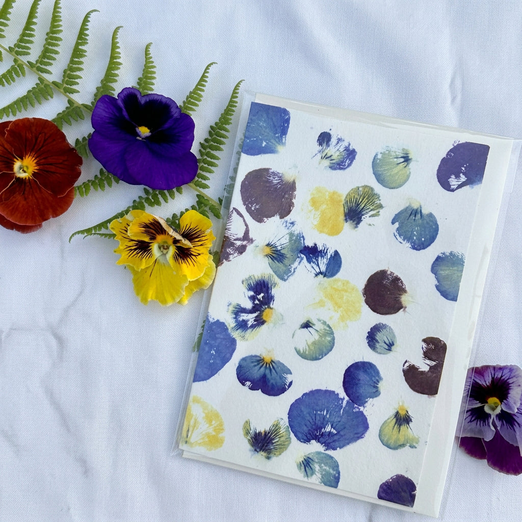 Hand Hammered Flower Note Card