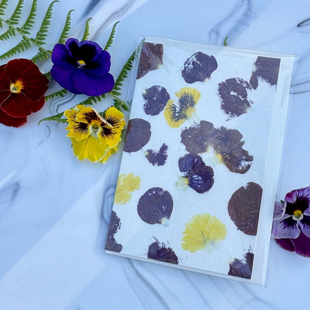 Hand Hammered Flower Note Card