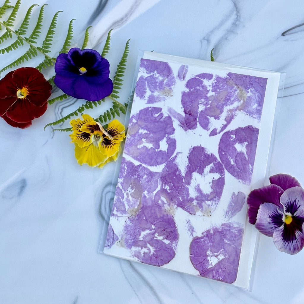 Hand Hammered Flower Note Card