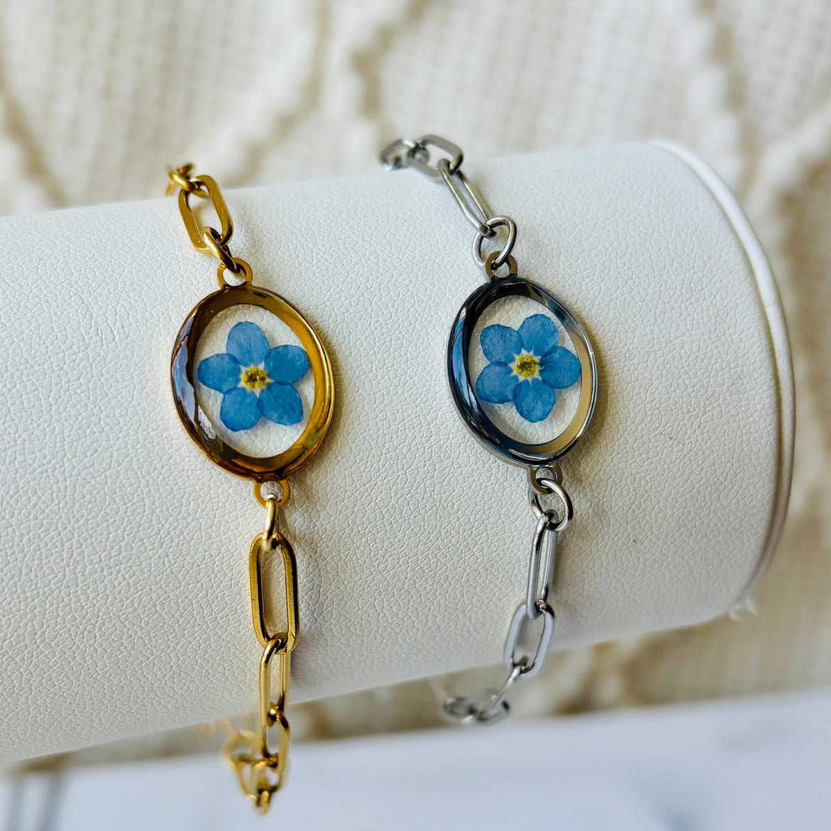 Bracelet trombone Myosotis