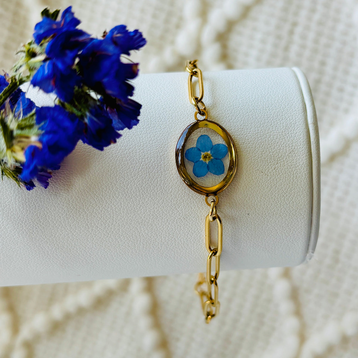 Bracelet trombone Myosotis