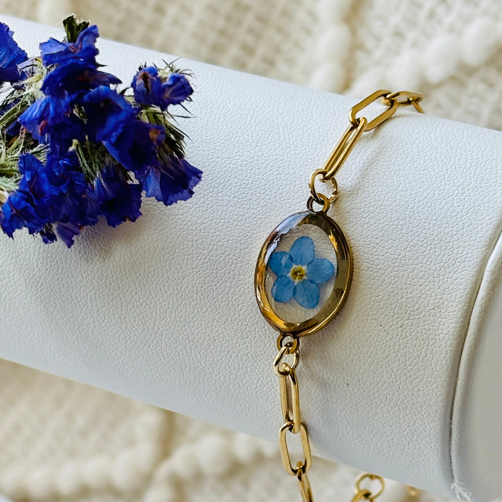 Bracelet trombone Myosotis