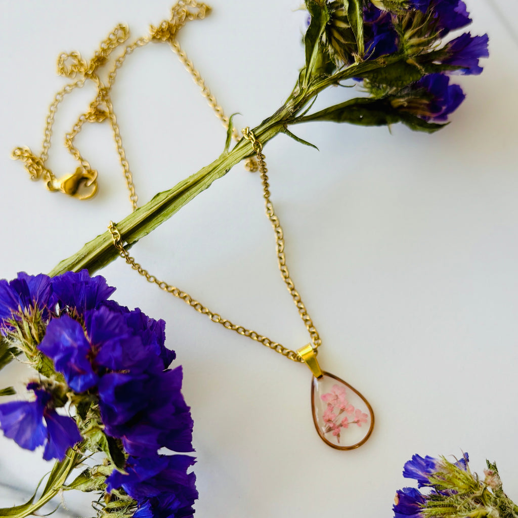 Pendentif Goutte Rose Carotte