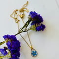Forget-Me-Not Teardrop Pendant
